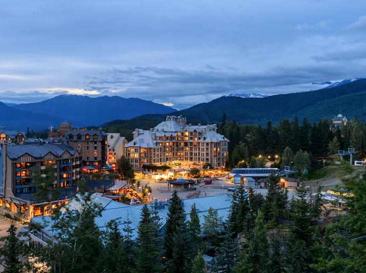 Whistler Village at twilight