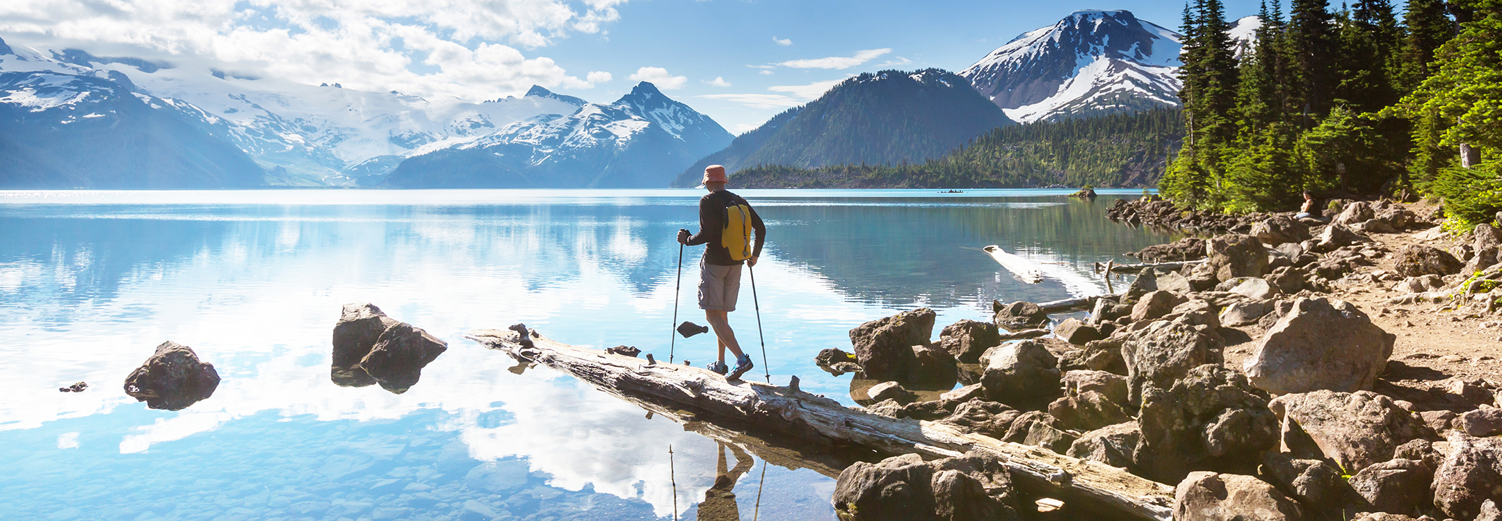 Hike on Garibaldi Lake near Whistler, BC, Canada