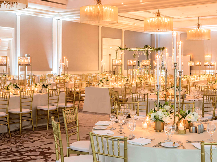 wedding setting at hotel 