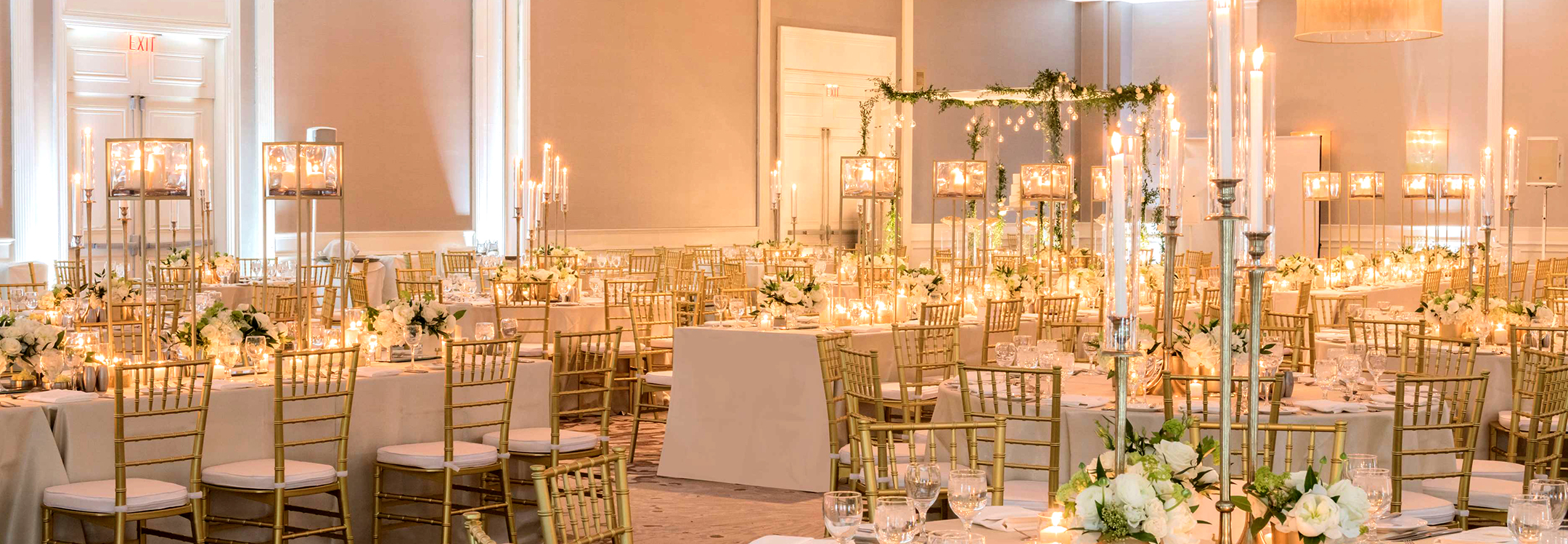 wedding setting at hotel 