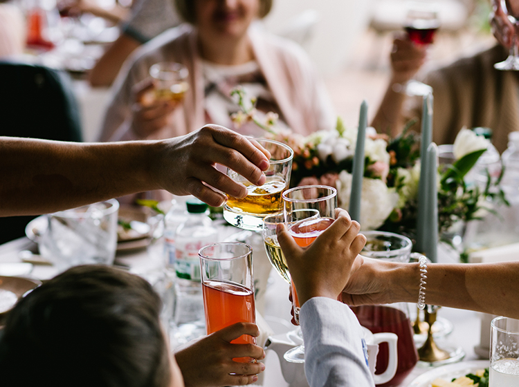Celebration with drinks