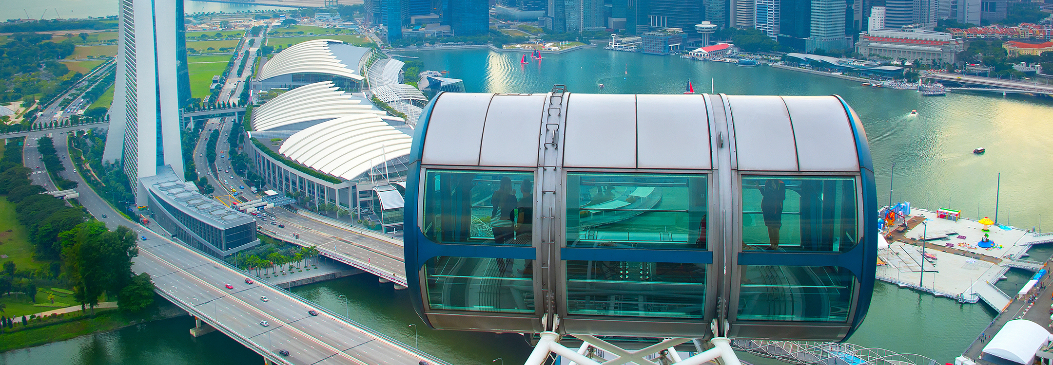Skyline of Singapore from the Singapore Flyer