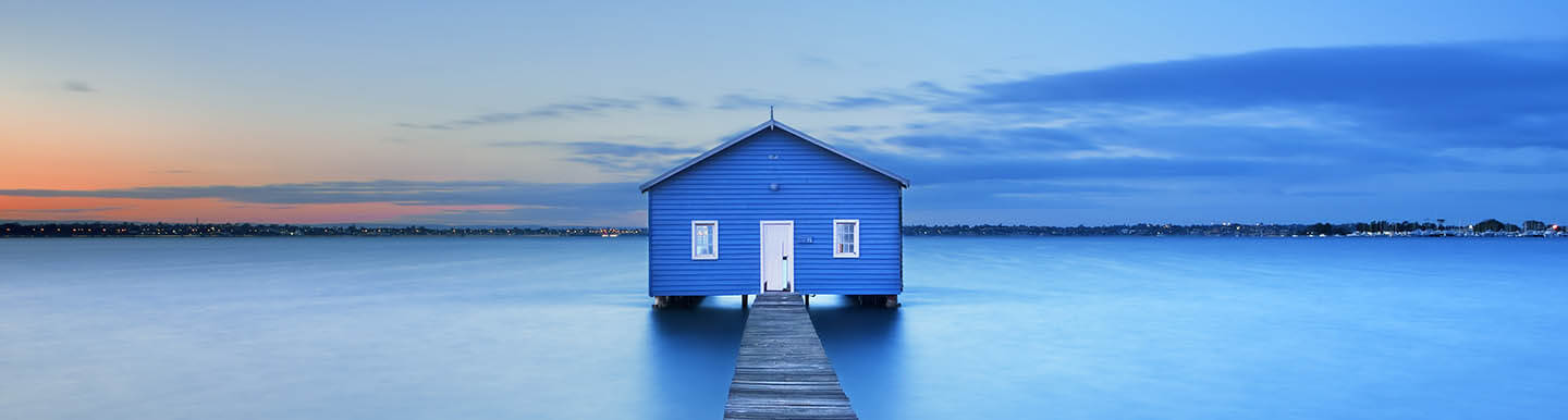 sunrise over the matilda bay boathouse swan river perth