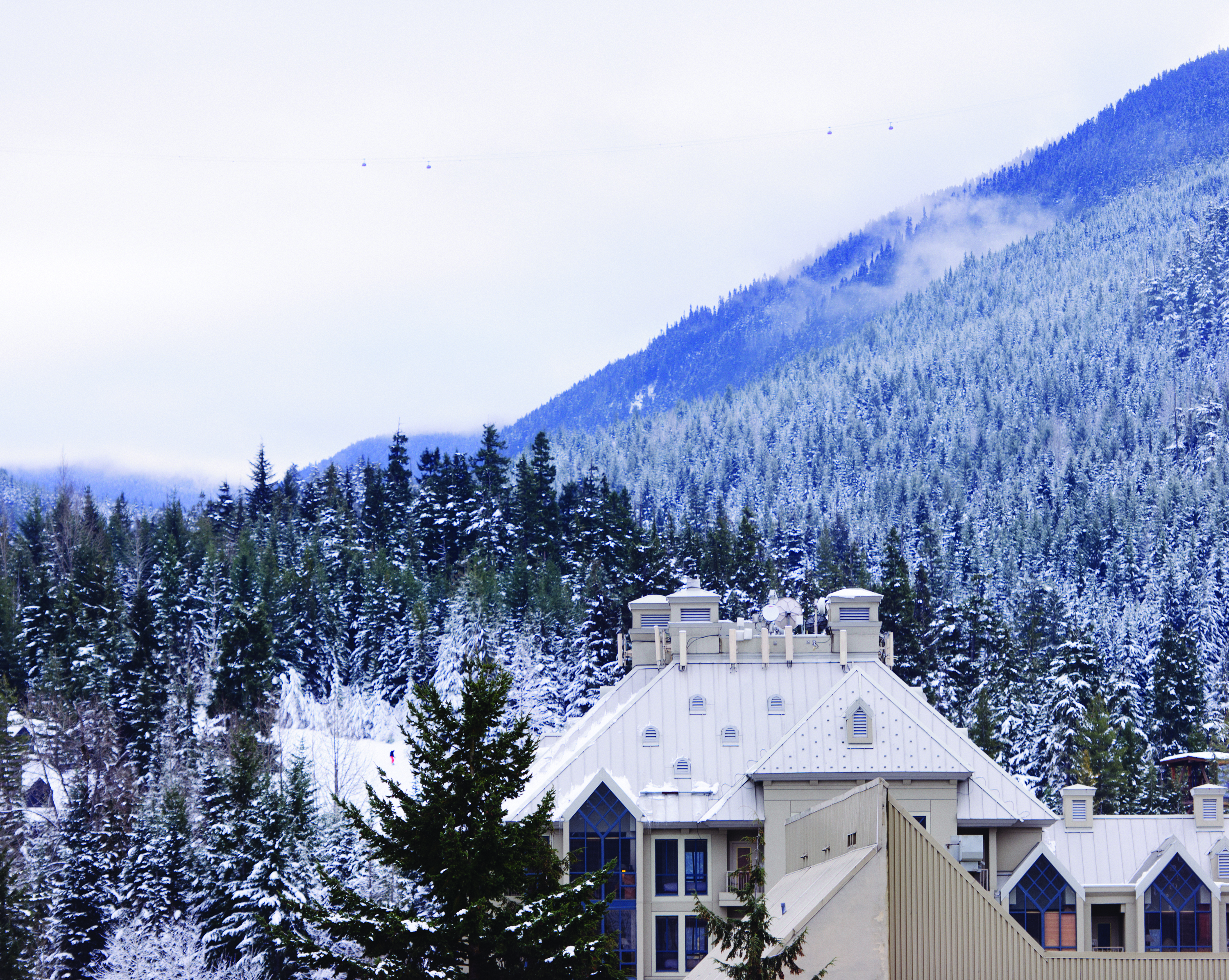  view of hills with snow in whistler