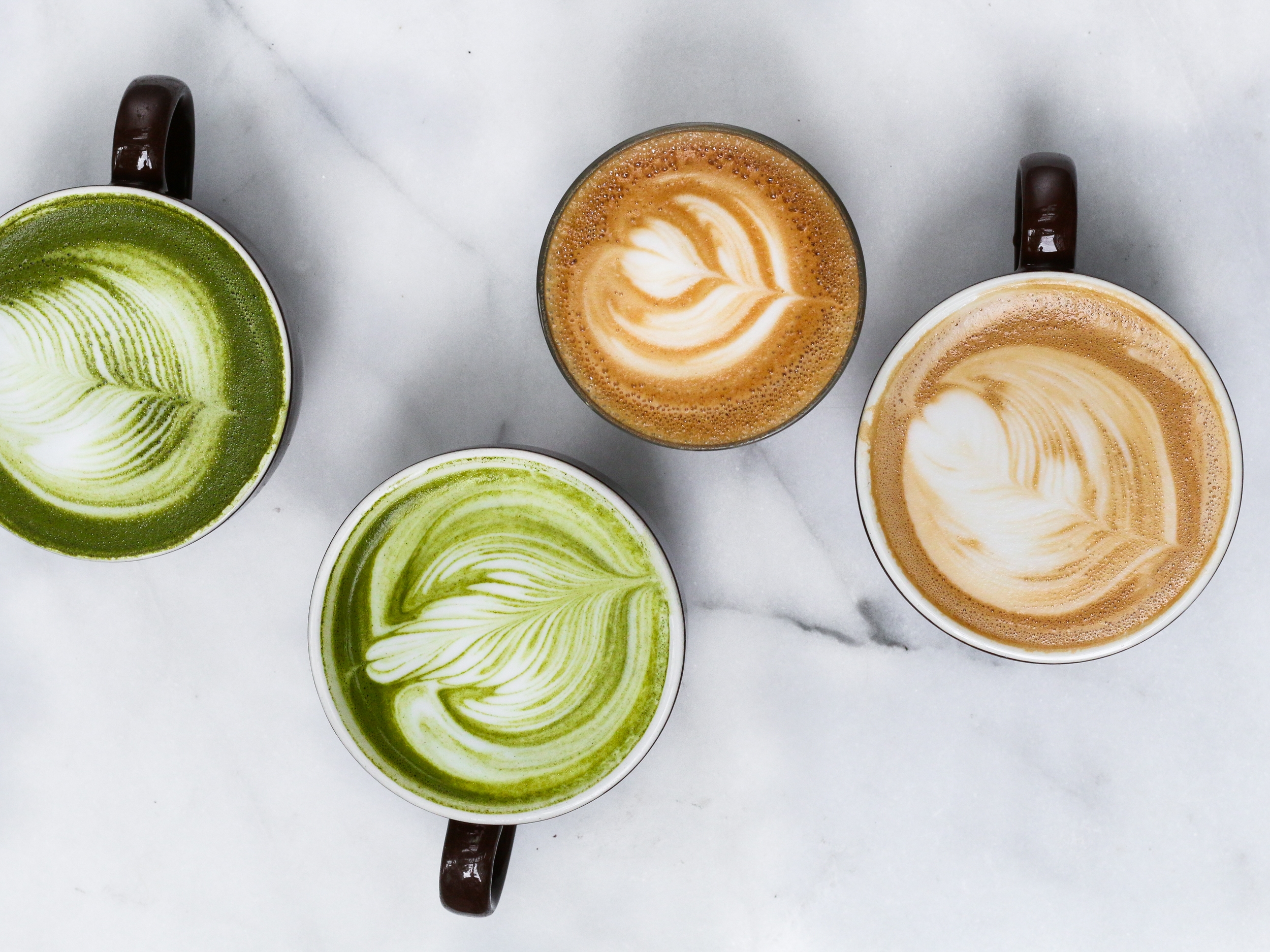 lattes at cafe medina vancouver