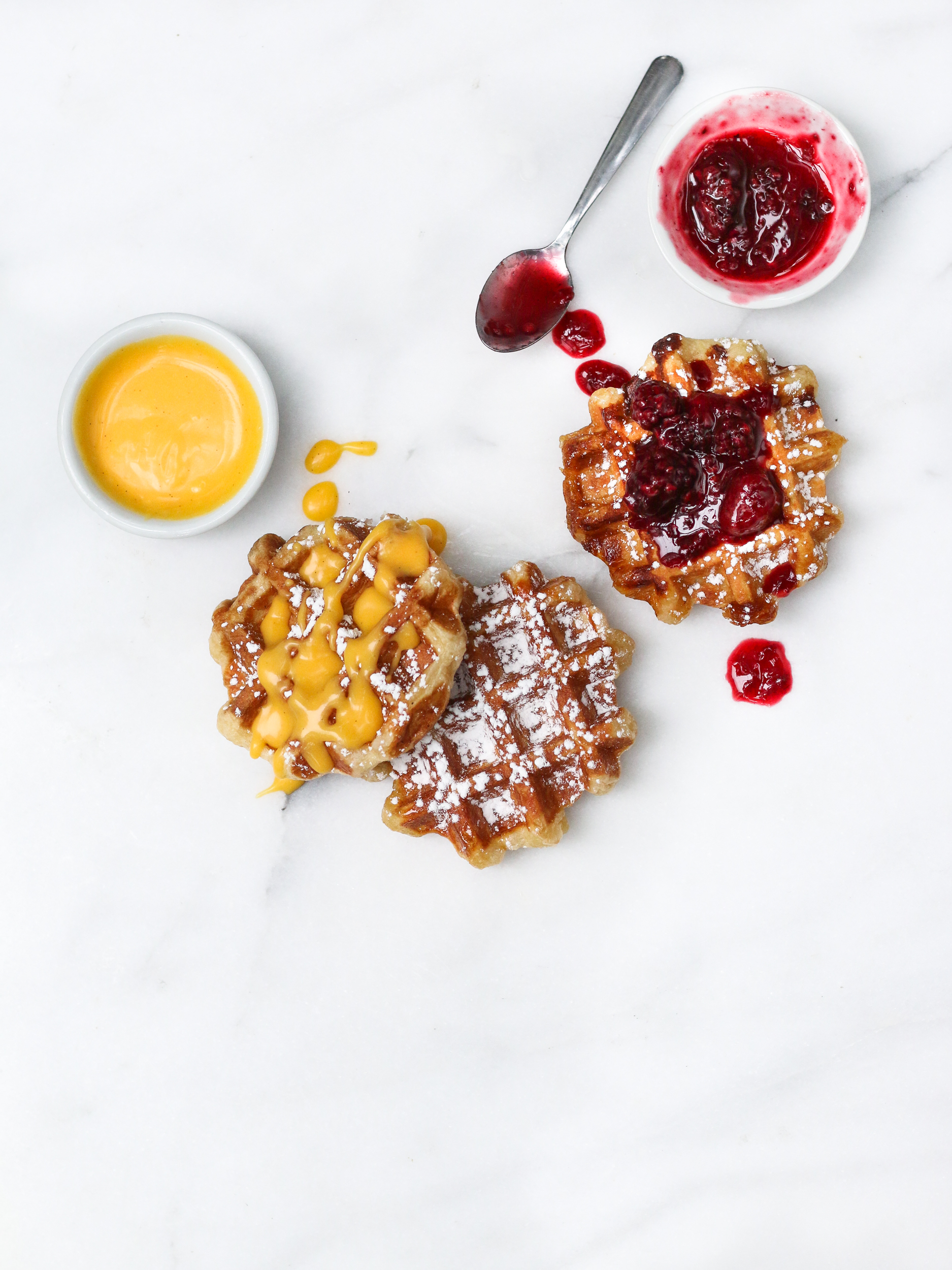 liege waffles at cafe medina vancouver