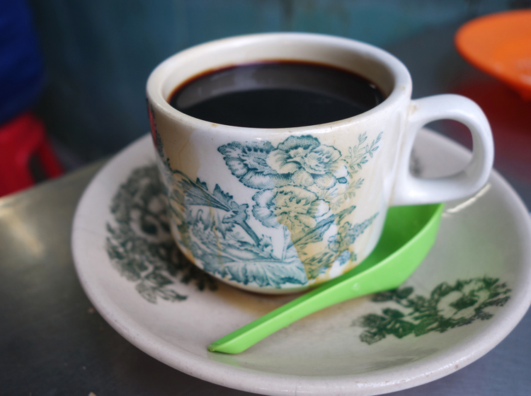traditional chinese kopitiam dark coffee