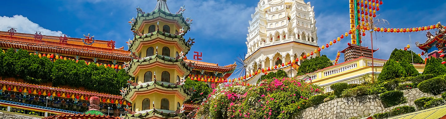 outdoor view of kek lok si temple in penang