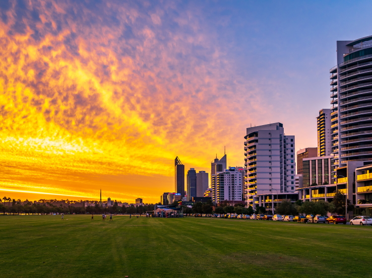sunset at langley park
