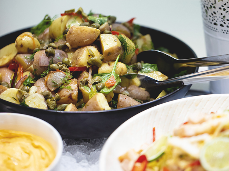 potato salad hotel in-room dining
