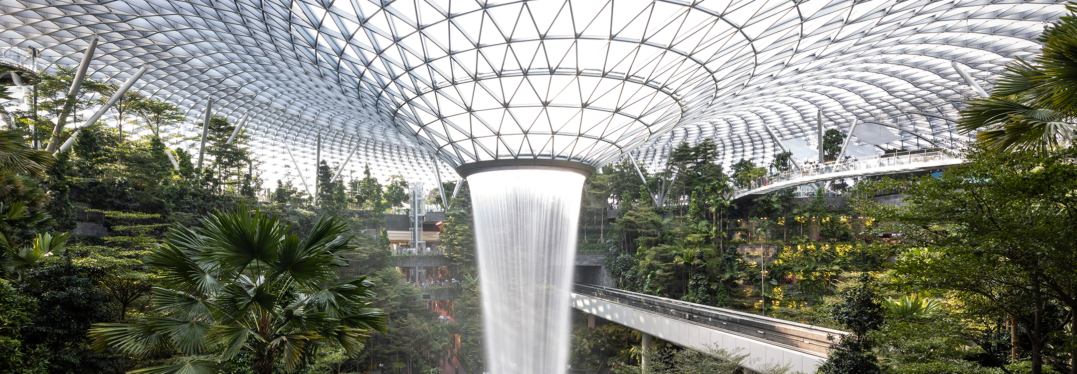 jewel changi airport singapore waterfall