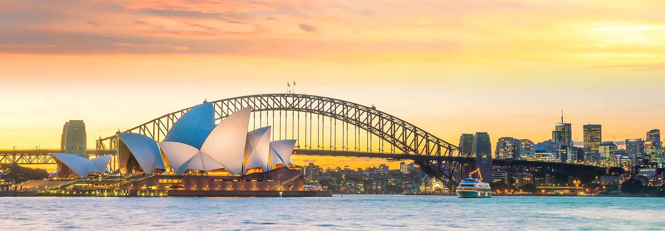 sydney opera house sunset