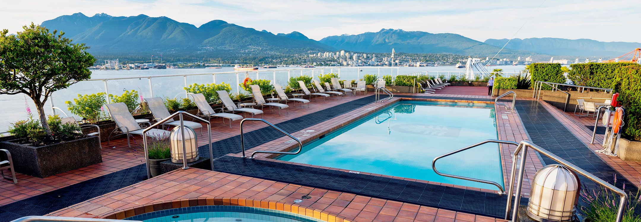 Pan Pacific Vancouver Outdoor Pool with view