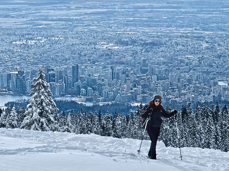 vancouver canada winter cypress mountain snowshoe