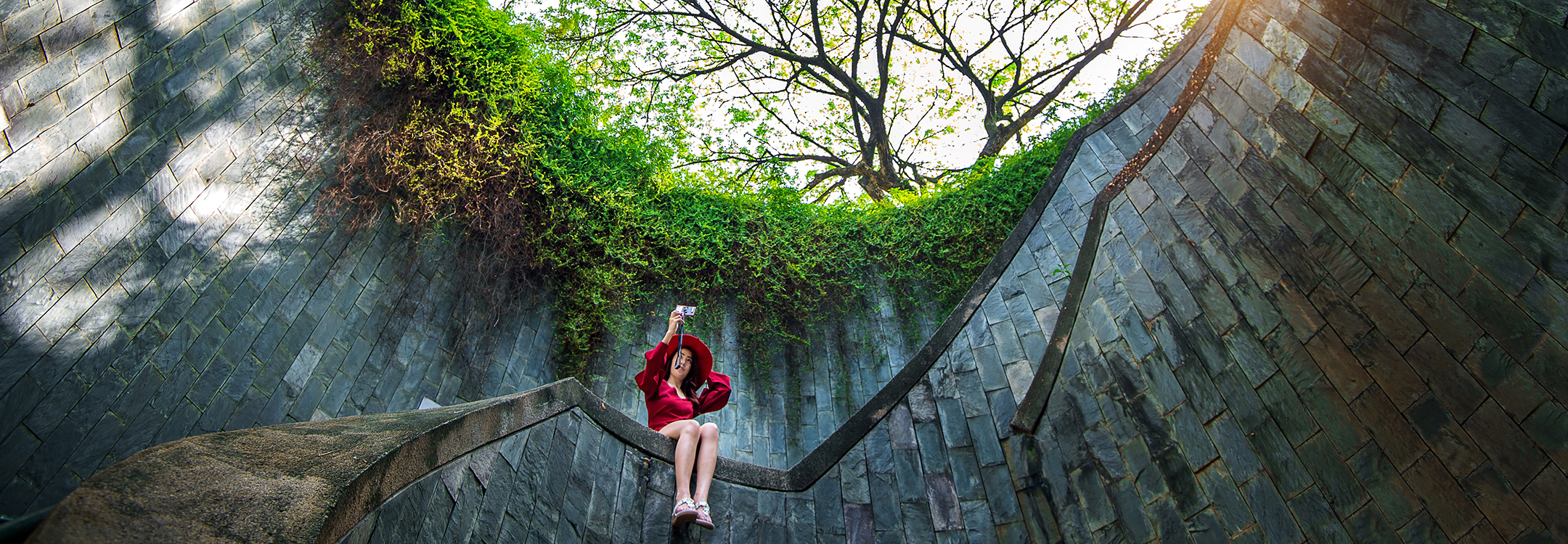 Woman in Fort Canning Park