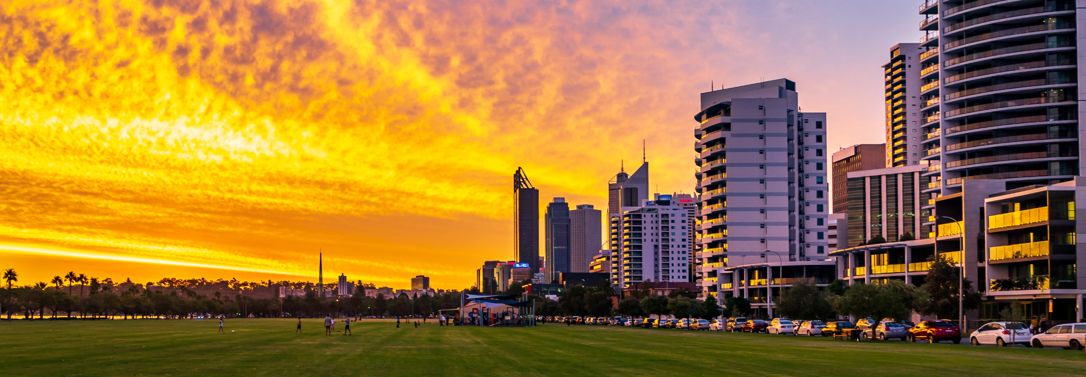 sunset at langley park